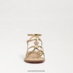 נשים הַנעָלָה Sam Edelman סנדל גוון גלדיאטור זהב ענבר 4XL22X249 - Image 3