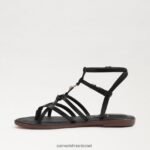 נשים הַנעָלָה Sam Edelman סנדל גוון גלדיאטור עור שחור 4XL22X248 - Image 4