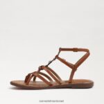 נשים הַנעָלָה Sam Edelman סנדל גוון גלדיאטור קוניאק עשיר 4XL22X247 - Image 4