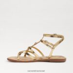 נשים הַנעָלָה Sam Edelman סנדל גוון גלדיאטור זהב ענבר 4XL22X249 - Image 4