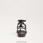 נשים הַנעָלָה Sam Edelman סנדל גוון גלדיאטור עור שחור 4XL22X248 - Image 5