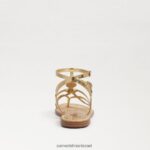 נשים הַנעָלָה Sam Edelman סנדל גוון גלדיאטור זהב ענבר 4XL22X249 - Image 5