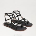 נשים הַנעָלָה Sam Edelman סנדל גוון גלדיאטור עור שחור 4XL22X248