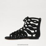 נשים הַנעָלָה Sam Edelman סנדל גלדיאטור לארה זמש שחור 4XL22X946 - Image 4