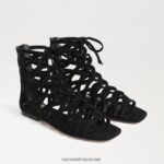 נשים הַנעָלָה Sam Edelman סנדל גלדיאטור לארה זמש שחור 4XL22X946