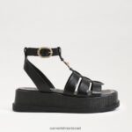 נשים הַנעָלָה Sam Edelman סנדל גלדיאטור פלטפורמת naima עור שחור 4XL22X602 - Image 2