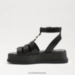 נשים הַנעָלָה Sam Edelman סנדל גלדיאטור פלטפורמת naima עור שחור 4XL22X602 - Image 4