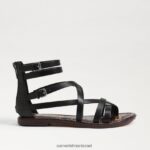 נשים הַנעָלָה Sam Edelman סנדל גלדיאטור של גיבס עור שחור 4XL22X528 - Image 2