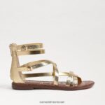 נשים הַנעָלָה Sam Edelman סנדל גלדיאטור של גיבס זהב ענבר 4XL22X530 - Image 2
