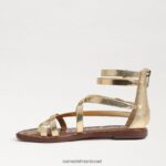 נשים הַנעָלָה Sam Edelman סנדל גלדיאטור של גיבס זהב ענבר 4XL22X530 - Image 4