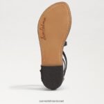 נשים הַנעָלָה Sam Edelman סנדל גלדיאטור של גיבס עור שחור 4XL22X528 - Image 6