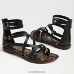 נשים הַנעָלָה Sam Edelman סנדל גלדיאטור של גיבס עור שחור 4XL22X528 - Image 7