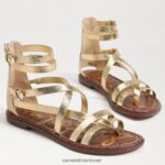 נשים הַנעָלָה Sam Edelman סנדל גלדיאטור של גיבס זהב ענבר 4XL22X530 - Image 7