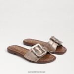 נשים הַנעָלָה Sam Edelman סנדל גלישה gaige נֶתֶך בְּדִיל וְעוֹפֶרֶת 4XL22X27