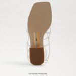 נשים הַנעָלָה Sam Edelman סנדל דפי עור לבן בוהק 4XL22X422 - Image 6
