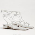 נשים הַנעָלָה Sam Edelman סנדל דפי עור לבן בוהק 4XL22X422 - Image 7