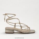 נשים הַנעָלָה Sam Edelman סנדל דפי עור עלי זהב 4XL22X421 - Image 2
