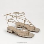 נשים הַנעָלָה Sam Edelman סנדל דפי עור עלי זהב 4XL22X421
