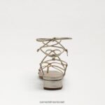 נשים הַנעָלָה Sam Edelman סנדל דפי עור עלי זהב 4XL22X421 - Image 5