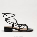 נשים הַנעָלָה Sam Edelman סנדל דפי עור שחור 4XL22X420 - Image 2