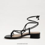 נשים הַנעָלָה Sam Edelman סנדל דפי עור שחור 4XL22X420 - Image 4