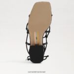 נשים הַנעָלָה Sam Edelman סנדל דפי עור שחור 4XL22X420 - Image 6