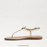 נשים הַנעָלָה Sam Edelman סנדל חוטיני ג'יג'י זהב 4XL22X560 - Image 4