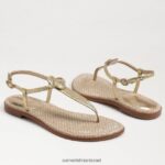 נשים הַנעָלָה Sam Edelman סנדל חוטיני ג'יג'י זהב 4XL22X560 - Image 7