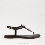 נשים הַנעָלָה Sam Edelman סנדל חוטיני ג'יג'י עור שחור 4XL22X557 - Image 2