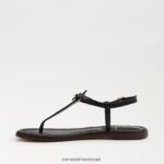 נשים הַנעָלָה Sam Edelman סנדל חוטיני ג'יג'י עור שחור 4XL22X557 - Image 4