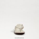 נשים הַנעָלָה Sam Edelman סנדל חוטיני דפני עור שנהב מודרני 4XL22X709 - Image 3