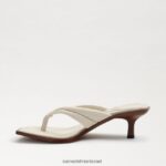 נשים הַנעָלָה Sam Edelman סנדל חוטיני דפני עור שנהב מודרני 4XL22X709 - Image 4