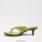 נשים הַנעָלָה Sam Edelman סנדל חוטיני דפני עור קיווי 4XL22X710 - Image 4