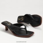 נשים הַנעָלָה Sam Edelman סנדל חוטיני דפני עור שחור 4XL22X708 - Image 7