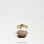 נשים הַנעָלָה Sam Edelman סנדל חוטיני gigi זהב ענבר 4XL22X231 - Image 5