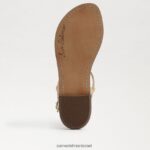 נשים הַנעָלָה Sam Edelman סנדל חוטיני gigi זהב ענבר 4XL22X231 - Image 6