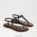 נשים הַנעָלָה Sam Edelman סנדל חוטיני gigi עור שחור 4XL22X227