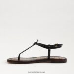 נשים הַנעָלָה Sam Edelman סנדל חוטיני gigi עור שחור 4XL22X227 - Image 4