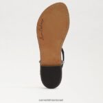 נשים הַנעָלָה Sam Edelman סנדל חוטיני gigi עור שחור 4XL22X227 - Image 6