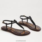 נשים הַנעָלָה Sam Edelman סנדל חוטיני gigi עור שחור 4XL22X227 - Image 7