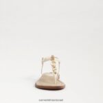 נשים הַנעָלָה Sam Edelman סנדל חוטיני gigi רטרו שנהב מודרני 4XL22X496 - Image 3