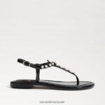 נשים הַנעָלָה Sam Edelman סנדל חוטיני gigi pearl פטנט שחור 4XL22X554 - Image 2