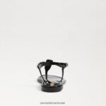 נשים הַנעָלָה Sam Edelman סנדל חוטיני gigi pearl פטנט שחור 4XL22X554 - Image 5