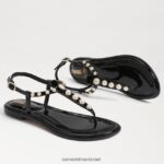 נשים הַנעָלָה Sam Edelman סנדל חוטיני gigi pearl פטנט שחור 4XL22X554 - Image 7