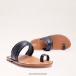 נשים הַנעָלָה Sam Edelman סנדל טבעת מרגיט אצבע עור שחור 4XL22X258 - Image 7