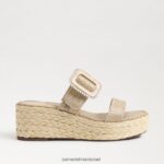 נשים הַנעָלָה Sam Edelman סנדל טריז אספדריל למרדף קליפת ביצה 4XL22X200 - Image 2