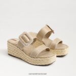 נשים הַנעָלָה Sam Edelman סנדל טריז אספדריל למרדף קליפת ביצה 4XL22X200