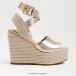 נשים הַנעָלָה Sam Edelman סנדל טריז ואדה אספדריל עלה זהב 4XL22X383 - Image 2