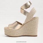 נשים הַנעָלָה Sam Edelman סנדל טריז ואדה אספדריל עלה זהב 4XL22X383 - Image 4