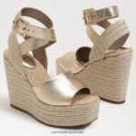 נשים הַנעָלָה Sam Edelman סנדל טריז ואדה אספדריל עלה זהב 4XL22X383 - Image 7